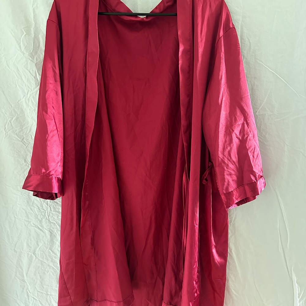 Elegant Red Women's Kimono Robe